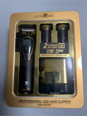 Professional LCD Hair Clipper - Black & Gold